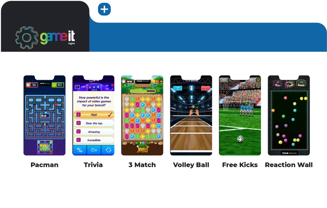 Catálogo de juegos disponible en el administrador de Gameit